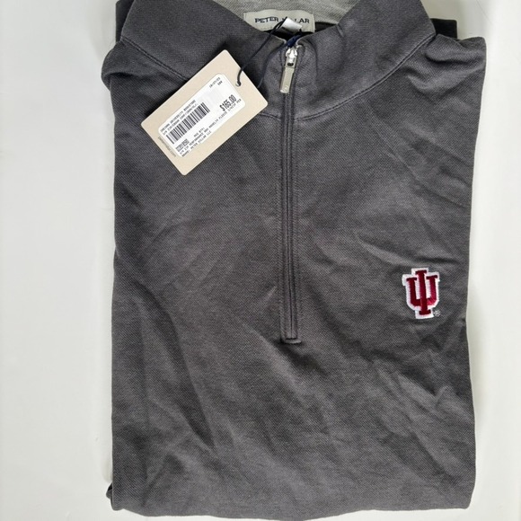 Peter‎ Millar Indiana University Hoosiers Crown Comfort Quarter Zip Sz XL Gray - Picture 1 of 6